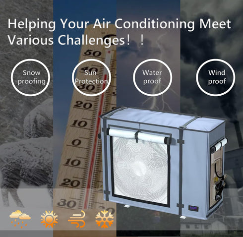 NGB Mini Split Cover for Air Conditioner Outdoor Unit, 32.3"L x 13.7"W x 24"H for Ductless HVAC Units