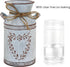 Rustic Shabby Chic Galvanized Milk Can Vase with Handle, Vintage Farmhouse Flower Vase for Centerpieces, 7.7"