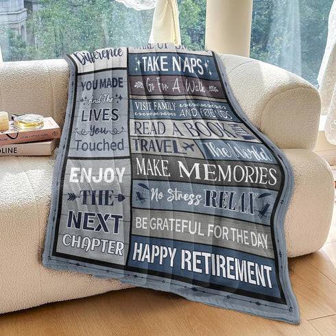 2026, 60"x50" Retirement Gifts for Men/Women Funny Retirement Gifts for Men, Mens Retired Gifts Blanket, Leaving