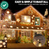 Lights-100Pcs Hooks for Outdoor String Heavy Duty Hooks with Adhesive StripsNo Holes, No Tools, No Drill Light Clips