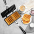 Dicunoy Non-stick Waffle Maker, 8" Camping StoveTop Waffle Maker with Long Handle for Sandwich Baking
