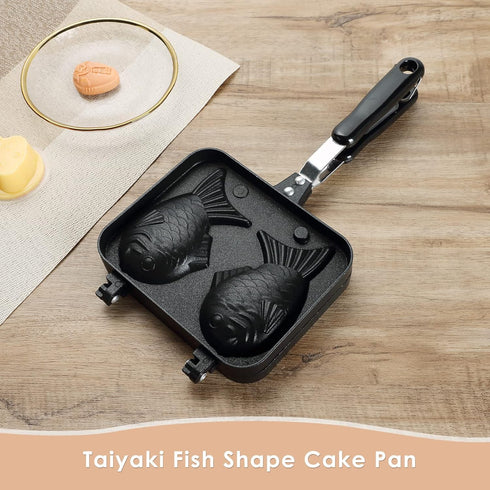 MAOPINER Taiyaki Fish Shape Cake Pan, Waffle Cake Maker for Home DIY Cooking Party Dessert