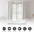 Kenney Rachel Fluted Ball Window Curtain Rod, Adjustable 28-48 Inch, Antique White