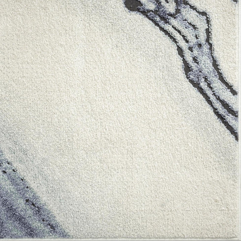 LUXE WEAVERS Abstract Modern Marbled Blue Area Rug - 2x3