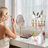3-Tier Counter Countertop, Countertop GTI Corner Bathroom Organizer, Large Capacity Makeup Organizer Perfume Cosmetics
