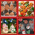 KAISHANE Christmas Themed MINI Cookie Cutter Embossing Mold Set, 8Pcs Plastic Spring Die Biscuits Pastry Cutter