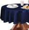Obstal 210GSM Round Table Cloth, Oil-Proof Water Resistant Microfiber Tablecloth, Navy Blue, 60 Inch Diameter