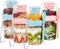 Vtopmart 4 Pack 27oz Yogurt Parfait Cups with Lids and Spoons, Overnight