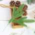 30pcs Artificial Pine Branches Green Plants for DIY Garland Wreath Christmas Home Garden Decor
