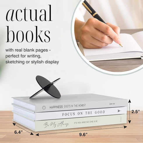 Set 3 STRONA Book Decor Real Decorative Books for Home Dcor, Coffee Table & Bookshelf Styling with Confidence, Designer