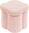 PINPLUS Floral Storage Ottoman Cube Boucle Footrest Stool with Lid, Multi-Functional Cube