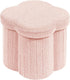 PINPLUS Floral Storage Ottoman Cube Boucle Footrest Stool with Lid, Multi-Functional Cube
