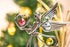 Chrome Plated Angel W/Heart Ornament with Crystal Element for Home Decor