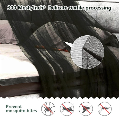 Comtelek Mosquito Net Bed Canopy for Girls,King Canopy Bed Curtains Full Queen Size from Ceiling,Dome Mosquito Netting