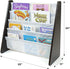 4-Tier Humble Crew Kids Bookshelf, Espresso Wood/White - Premium Book Shelf for Kids Rooms with Four Deep Pockets