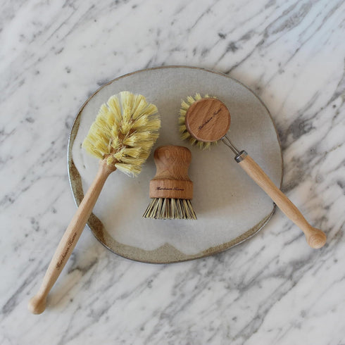 8.3 inches Murchison-Hume Compostable Dish Brush with Wooden Handle, Replaceable Scrubber Head, No Plastic Parts