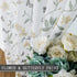 Tollpiz Short Sheer Floral Tier Curtains, Yellow Flower Butterfly Printed Kitchen Voile Curtains, Set of 2 Panels
