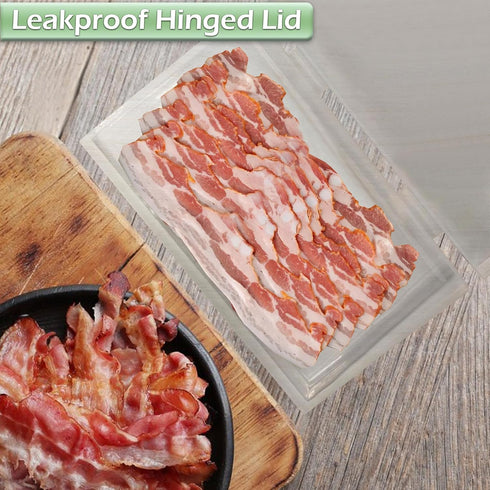Home-X Bacon Saver - Plastic Airtight Bacon Container - BPA-Free, Dishwasher Safe, Leak-proof Bacon Storage Container