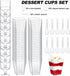 wtarabur 320-Pack 5 oz Dessert Cups with Spoons Mini Plastic Dessert Cups for Party Yogurt Parfait Jello Fruit