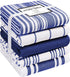 Cotton Clinic Assorted Kitchen Towels 5 Pack Soft Absorbent Quick Drying Table