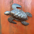 Sea Turtles Beach Metal Art - Set of 2 Nautical Wall Hanging Figurines, Handmade in Haiti, 6 x 7.75 Inches
