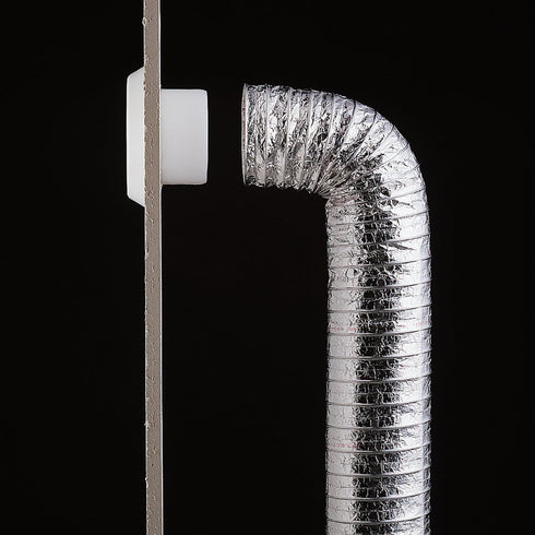 Deflecto Supurr-Flex Metallic Duct, Flexible Multi Layer Transition, Silver, 4" x 20' (F0420B/2)