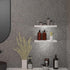 WELLAND White Floating Shelf with Motion Sensor Light, Wall Mounted Storage Shelf, Floating Nightstand for Bedroom