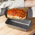 Healthy Meat Loaf Pan Set Ecolution Bakeins – Loaf Pan and Perforated Tray – Heavy Duty Carbon Steel – Gray – 9” x