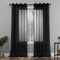No. 918 Emily Sheer Voile Grommet Curtain Panel, 59" x 63", Black