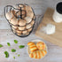 Countertop, QUTREY Black Metal Egg Holder Fresh Egg Skelter, Spiral Design Egg Dispenser Rack with Storage Basket