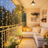 200 6.5ftx6.5ft JMEXSUSS LED Curtain Lights for Bedroom, Warm White Curtain Fairy Lights for Backdrop Indoor, USB