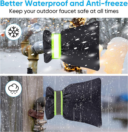 12Pack 6.7"W 8.3"H Outdoor Faucet Covers for Winter - x Hose Bib Covers for Winter Freeze Protection with Reflective
