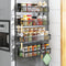 Magnetic Spice Rack for Refrigerator, 4 Pack Magnetic Shelf with Moveable 8 Hooks, Kitchen Organization