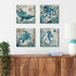 Bathroom Wall Art Beach Decor – Ocean Sea Turtle Octopus Canvas Pictures, Teal Bathroom Accessories, Nautical Painting