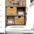 Zenvella 2 Pack Countertop Trash Bag Dispenser & Garbage Holder Stackable Wall Mount Storage Organizer with Bamboo Top