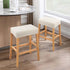 2 Pack Counter YISUN Stool Covers Rectangle - Stretch Waterproof Saddle Seat Cover Bar Stools Bar Chairs Covers Kitchen