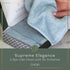 Set 6 10 10 100% Loran Sky Blue Washcloths of Soft Facial Cloths x Viscose Derived from Bamboo Spa-Like Feel Silky Face