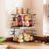 2 Pack Potato and Onion Storage Bins, Stackable Kitchen and Pantry Organizer with Bamboo Top & Lightweight PP Mat