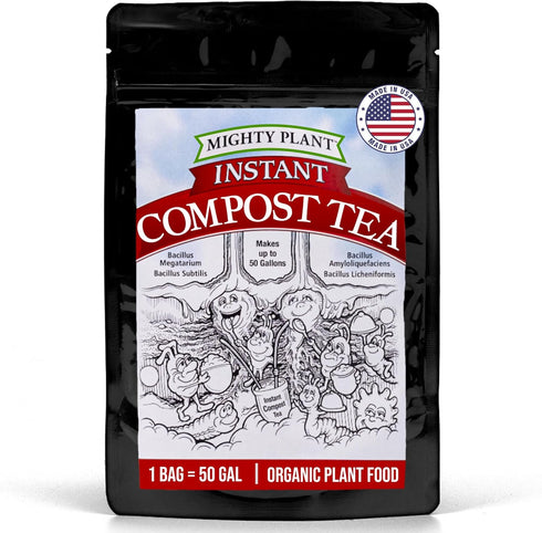 Organic Instant Compost Tea (1 lb) Probiotic Plant Food Bloom Booster &