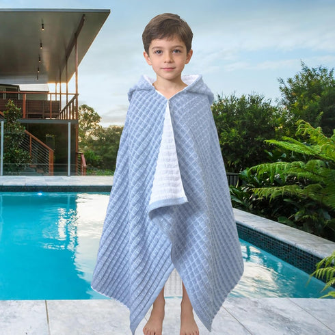 3-10Years 700GSM 100% Swimming VOOVA & MOVAS Big Kids Hooded Towel | Cotton Bath Towel, Ultra Soft & Thick & Absorbent