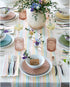36 Inches 100% 14 36 Inch Summer Solino Home Linen Table Runner - Julia Pure Linen Multicolor Muted Pastel Stripe Table