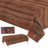 Irenare 3 Pieces Wood Grain Tablecloths, Rustic Plastic Covers for Barbecue Fall Western Themed Birthday Party, 54 x