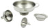 Zoie + Chloe 3-in-1 Stainless Steel Funnel Set - Kitchen Funnels with Detachable Fine Mesh Filter & Strainer