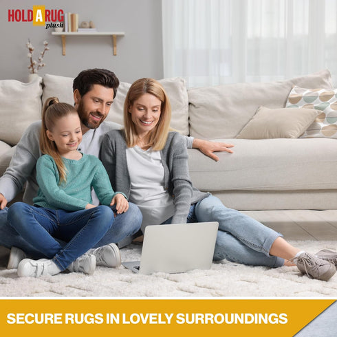 Hold-a-Rug Plush Nonskid Rug Pad, 2' x 4', Reversible Gripper, Safe for All Floors and Carpet