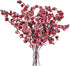 Whaline 12 Pack Christmas Artificial Berry Picks Xmas Winter Frosted Red Berry