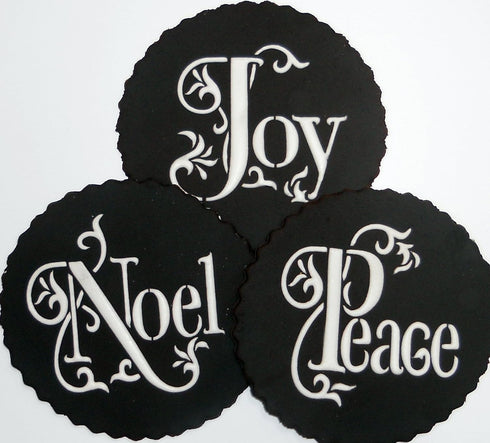 Joy, Noel and Peace Cookie Set by Designer Stencils