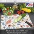 Cut N' Funnel Meadow Designer Flexible Plastic Cutting Board Mat 15" x 11.5", Made in the USA, Decorative, Flexible, Easy to Clean