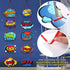 Poen Hero Themed Party Decorations - Large Hero Action Sign Fun Cutouts for Birthday Baby Shower Party Supplies, 10