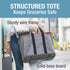 CleverMade LUXE Tote - Reusable Grocery Shopping Bag with Reinforced Bottom