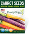 Purely Organic Products LLC Organic Carrot Seeds (Rainbow Blend) - Approx 500 Seeds - USDA Organic,